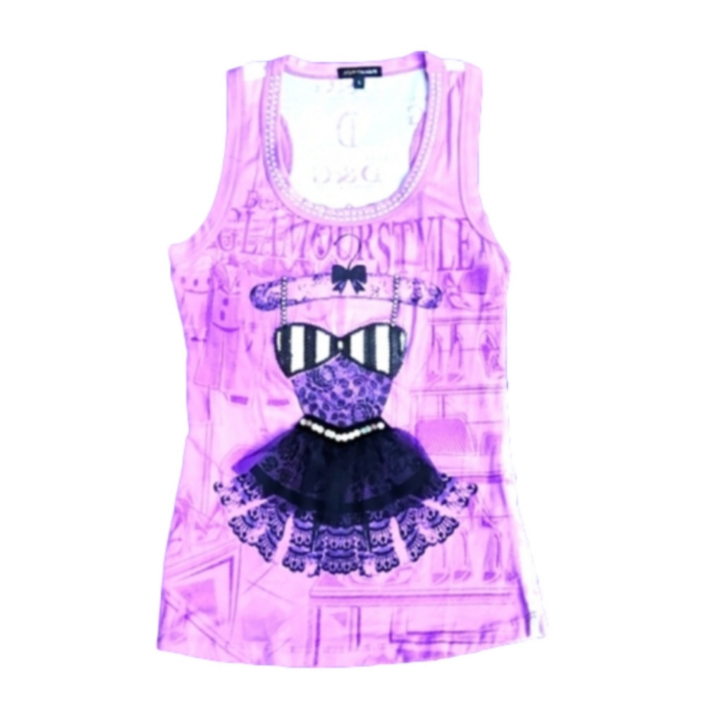 Glamour Sequin Lace Tank Top New Without Tags Runs Small Size Large